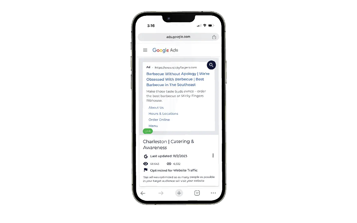 AI-managed Google Ads for restaurants with full attribution